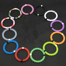 High Stretch Funny Mixed Color Small Silicone Bead Bracelet