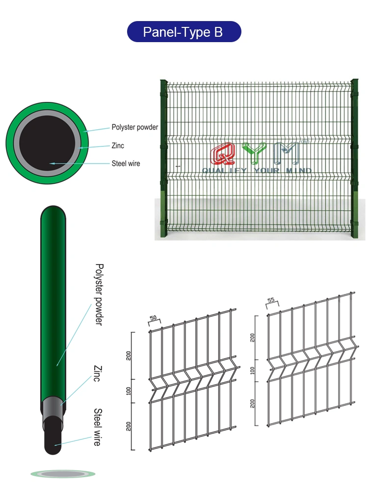 Metal Fencing 6X6 Concrete Reinforcing Welded Wire Mesh 3D Fence