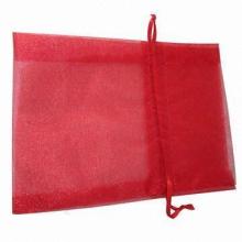 Promotional drawstring bag, made of terylene wire cloth