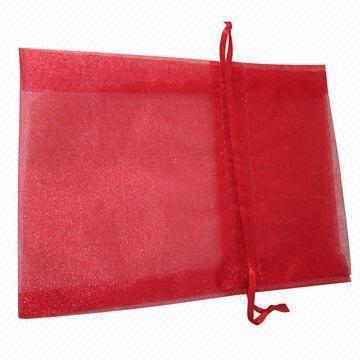 Promotional drawstring bag, made of terylene wire cloth