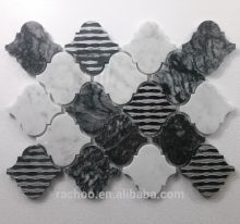 Irregular lantern marble mosaic kitchen bathroom decor tile,lantern mosaic tile