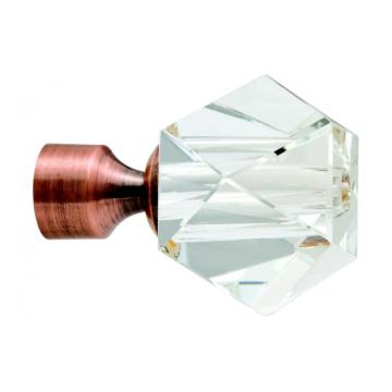 Transparent crystal curtain rod