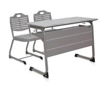 Double Adjustable Study Desk And Chair