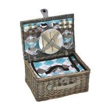 Antique Storage Square Willow Classic Picnic Basket Wicker Picnic Set