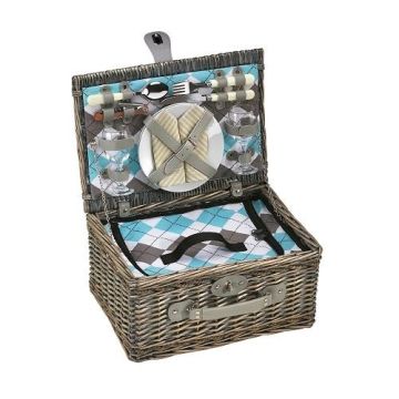 Antique Storage Square Willow Classic Picnic Basket Wicker Picnic Set