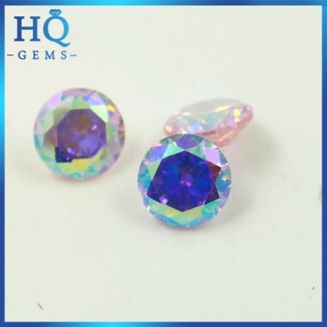 Machine cut cz gems stone ab color cubic zirconia gemst