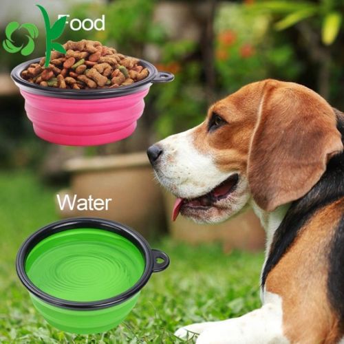 Silicone Travel Dog Bowl con carreta