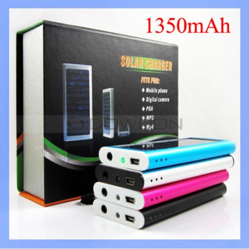1350mAh Solar Charger Cell Phone Portable Solar Battery Emergency Charger