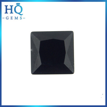 wuzhou synthetic glass gems stones square black glass crystals