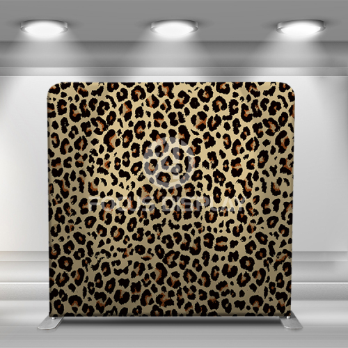 leopard print tension fabric backdrop stand