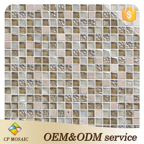 Low Price Beauty Glass Crystal Stone Mosaic Tile Design For Bathroom Decoration