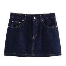 KAR&OT ZA 2024 Autumn High Waist A-line Denim Mini Skirt