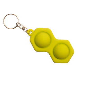 Stress relief silicone accessory plastic keychain