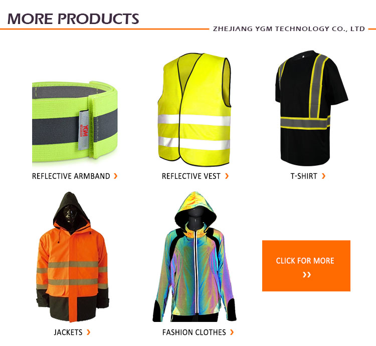 High visibility polyester security warning construction reflective safety vest