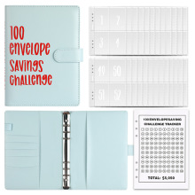 Money Saving Binder Set: A5 Binder with 100 Envelopes & 25 Cash Envelopes for Budgeting