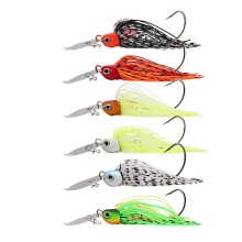 2022 Willfishing 108mm 19g Buzz Lure for Fishing: Rubber Skirt Jig Lure with Spinner Blades