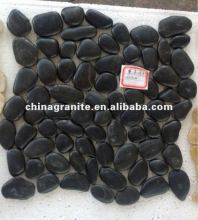 black pebble tile on mesh