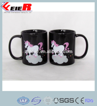 customized heat sensitive color changing mug, magic mug, color changing mug