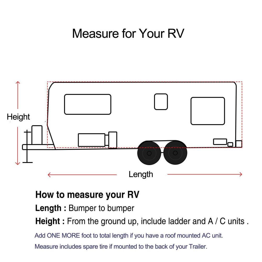 Reistrailer RV -cover van 14 &#39;tot 35&#39;