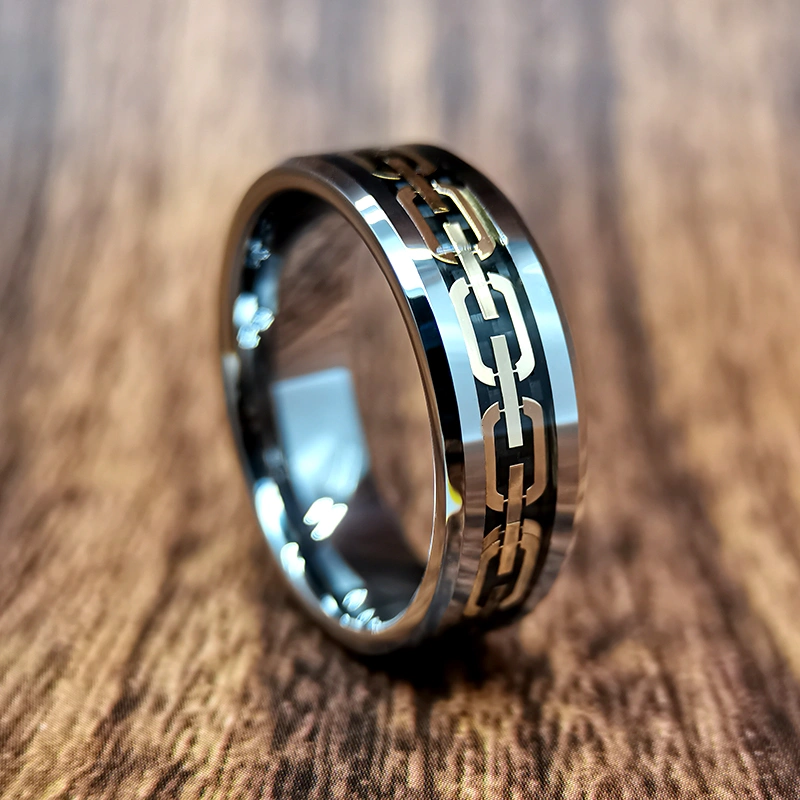 8mm Tungsten Carbide Jewelry Man Ring in Stock