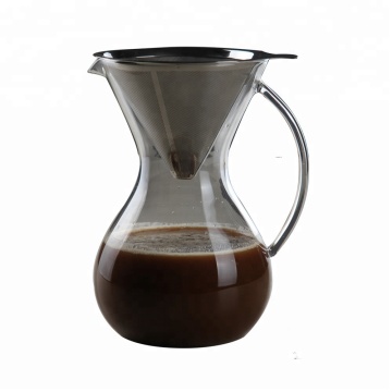 Glass Coffee Maker Hand Drip Pot With Handle