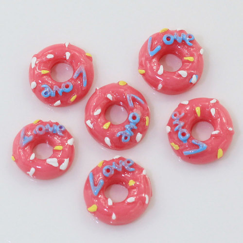 Verschiedene Formen Donut Brot Süßes Dessert Harzperlen Mit 5 mm Loch Flatback Cabochon Charms Für Schmuckherstellung Schlüsseldekor