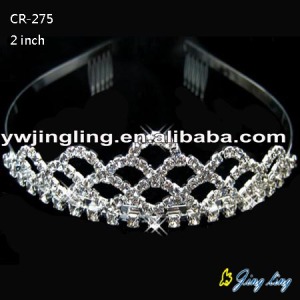 Silver Rhinestone Cheap Crystal Tiaras CR-275