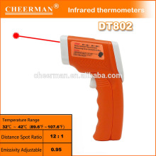 Chinese best manufacturer laser infrared thermometer/digital handheld infrared thermometer with lowest price DT802