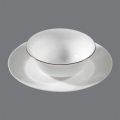Высококачественная белая стеклянная посуда для домашней вечеринки