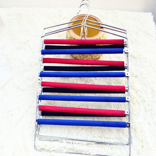 foam coated metal trousers/pants hanger with 4 tier bars