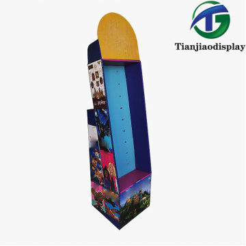 Durable Double Sided Cardboard Display Stand with Hooks