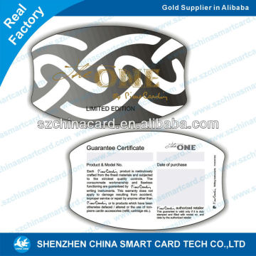 Custimized Die Cut Plastic PVC gold plated card