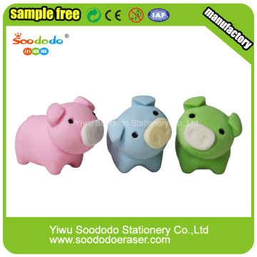 3D pig stationery eraser set