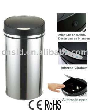 33L Solar Porwered Metal Garbage bins Sensor Waste bins