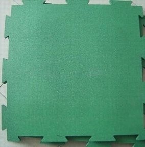 Interlocking rubber tiles