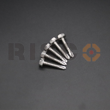 สแตนเลสสตีล Hex Head Selfdrilling Screw พร้อมเครื่องซักผ้า