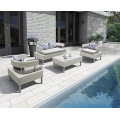 Moderne aluminium PE Rattan Sofe Set Meubels