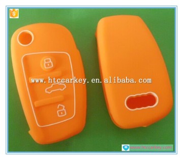 silicone rubber key cover for audi flip key