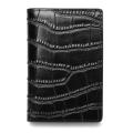 Crocodile Textured Synthetic Leather Slim card holder wallet