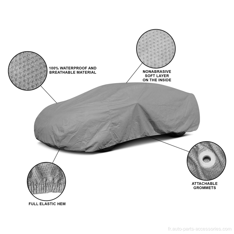 Couvercle de voiture pliant à double ourlet multifonctionnel