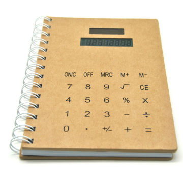Office Using Notebook with 8 Digits Calculator