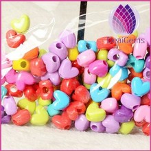 12mm Acrylic Mix Colors Heart Shape Beads for Kids Diy Jewelry