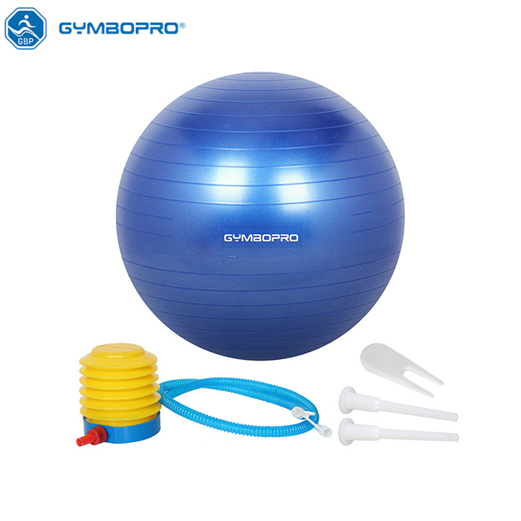 Anti-Burst PVC Gym Ball Latihan Keseimbangan Kestabilan Kecergasan Bola Yoga Tebal 65 cm dengan Pam Udara