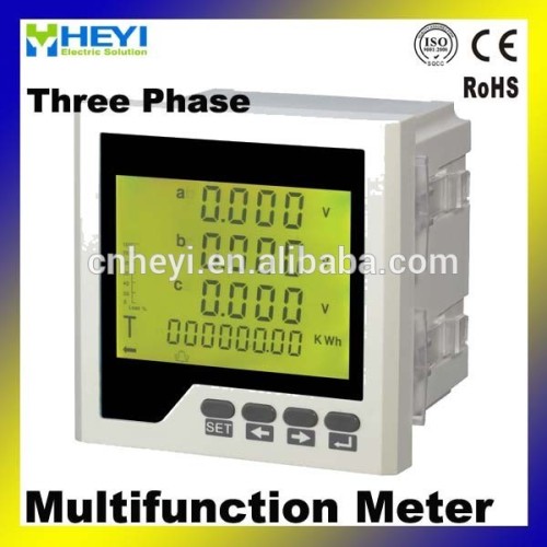 LCD Three phase multifunction meter 96*96 Mulit meter