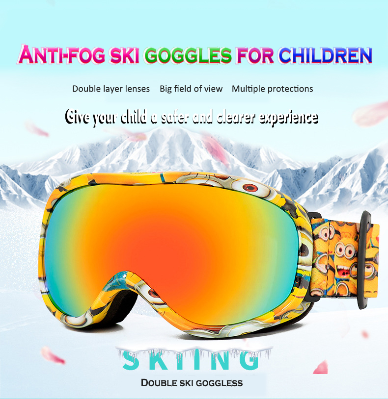 Ski Goggles Manufacturer OEM Custom Anti-Fog Googles parent child  Snowboard Glasses Ski Snow Goggles