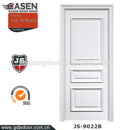 new fashion designs 3 panels french doors white painting interior wood bedroom door