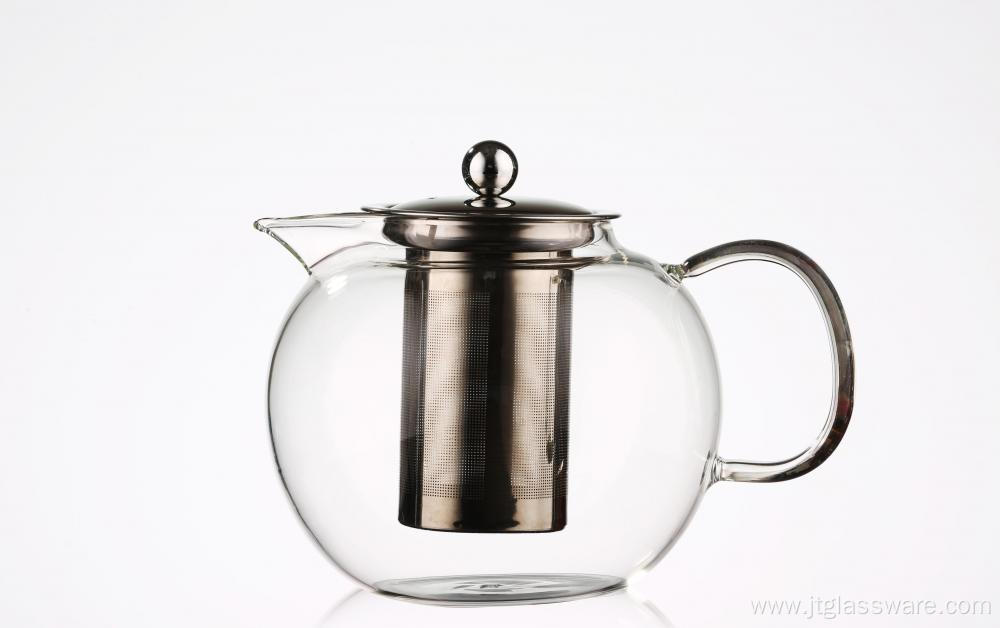 Glass Teapot Blooming Loose Leaf Removable Infuser