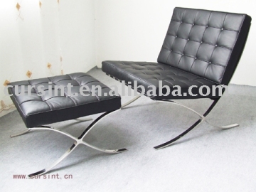 Barcelona chair with ottoman