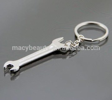 Mini wrench shape cheap metal key chain