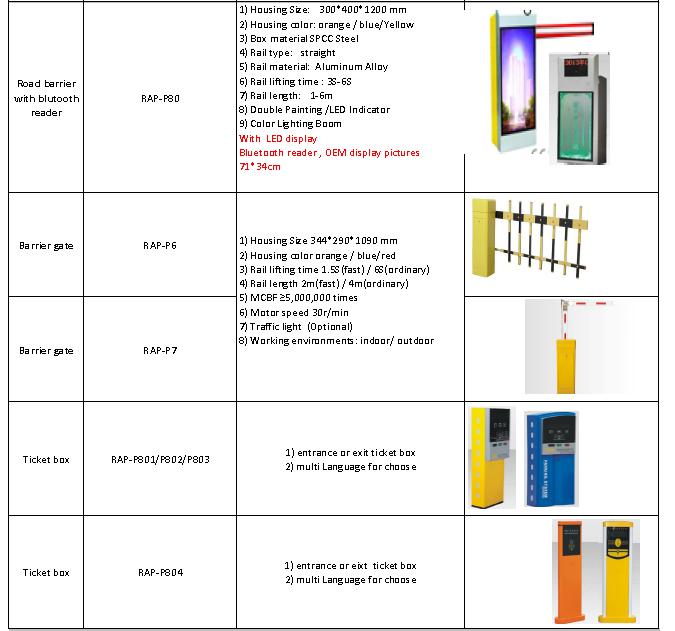 Automatic Car Park System Parking Barrier Systems (RAP-P80) with CE&ISO